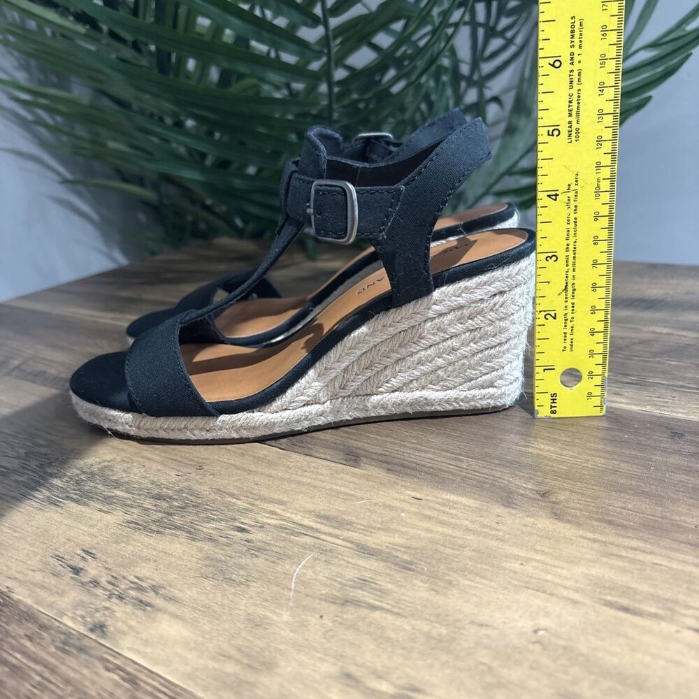 Lucky Brand Millinda Canvas Espadrille Wedge Sandals Size 6.5 - Picture 4 of 7